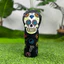 Vỏ bọc đầu Golf màu đen thêu đầu lâu số. 1 Vỏ bọc nắp gỗ Fairway Golf Dày Plus Vỏ bảo vệ đầu Pompom