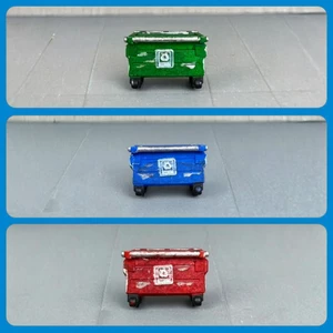 Thu Nhỏ Thùng Rác Nhựa Thu Nhỏ Thùng Có Bánh Xe Mô Hình Rác Có Thể Micro Thùng Rác Có Thể Mô Hình Thực Tế Cho Người Sở Thích