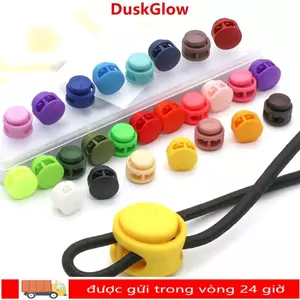 DUSKGLOW 10 Cái Nút Khóa Dây Lò Xo, Phụ Kiện Túi Paracord Dây Kẹp, Tự Làm Dây Giày Nhựa Ba Lô Dây Giày Chuyển Đổi Kẹp Khóa