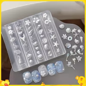3D Khuôn Silicon Móng Tay Nghệ Thuật Trang Trí DIY Hoa Thiết Kế Mẫu Khuôn Cho Móng Tay Trang Sức Thủ Công Móng Tay Trong Suốt Khuôn Dụng Cụ