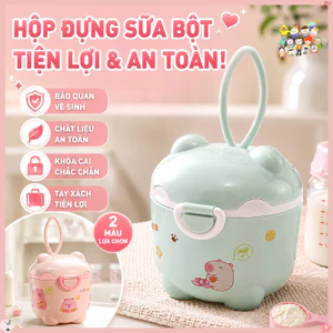 Hộp đựng Sữa Bột Di động Ngăn Chia – Kín Hơi Chống ẩm, Hoạt Hình Dễ Thương, Phù Hợp Cho Bé đi Chơi Và Du Lịch