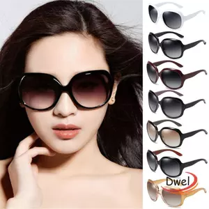 Kính râm quá khổ DWEL, Kính râm tròn chống tia cực tím ống kính Gradient, Kính râm nữ khung hình elip nhẹ thời trang Du lịch ngoài trời