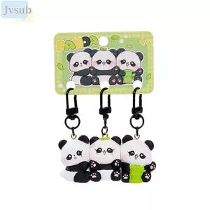 JVSUB 3 Bộ Móc Khóa Động Vật, Móc Khóa Chụp Từ Tính Nhựa Mini, Quyến Rũ Từ Hoạt Hình Móc Khóa Bộ Quà Tặng Bạn Bè