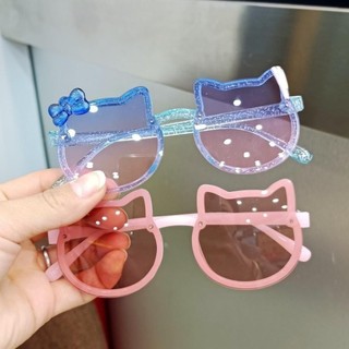Kính Mát Trẻ Em Hoạt Hình Dễ Thương Chống UV400 Kiểu Mèo Với Nơ Bảo Vệ Mắt Bé Phù Hợp Đi Chơi Phối Đồ Thời Trang ✨Chiosala20.vn✨