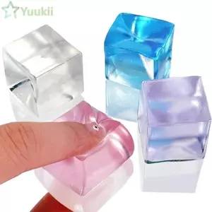 YUUKII 5 / 10 Cái Đồ Chơi Thần Tài, Bóng Giảm Căng Thẳng Vuông Giảm Căng Thẳng Dễ Thương, Đồ Chơi Bóp Hình Khối Đá Mềm Vui Nhộn Lo Âu ADHD Đồ Chơi Người Lớn Cảm Giác