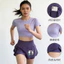 Quần short Li Ning khô nhanh mùa hè, chạy bộ thông thường, đi xe đạp, thể thao, quần short chống chói dành cho nữ tập luyện ngoài trời, quần short ba phần tư lưng cao