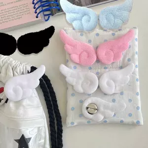 Trang Trí Quần Áo Pin Lông Tơ Sang Trọng Thiên Thần Thổ Cẩm Búp Bê Ngọt Cosplay 1 Cặp Túi Phụ Kiện