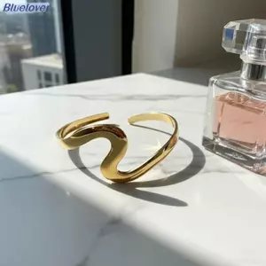 Bluelover Hình Sóng Mở Vòng Tay Cho Nữ Mùa Hè 2024 Hợp Thời Trang Tối Giản Trang Sức Thanh Lịch Cho Văn Phòng Và Ngày Mới