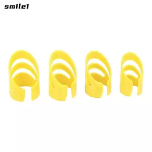 SMILE 8 miếng bảo vệ đầu ngón tay, Chọn ngón tay đàn Guitar Polymer có thể điều chỉnh, Màu vàng / Đen / Trắng / Màu be có thể điều chỉnh ngón tay cho nhạc cụ dây