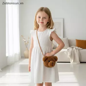 # HB # Túi đựng động vật gấu sang trọng mềm mại dành cho trẻ em Ví đeo vai hoạt hình dễ thương để đi chơi quà tặng.