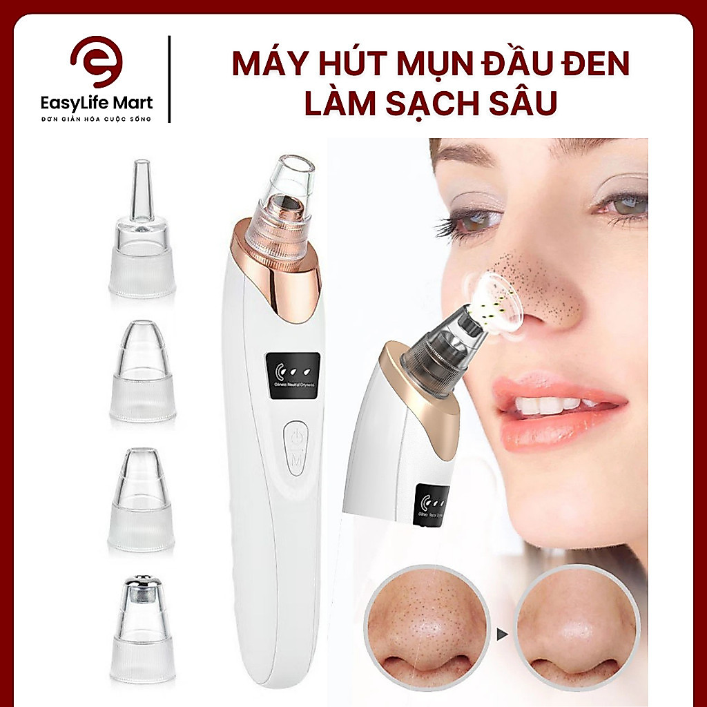 Máy Hút Mụn Đầu Đen Điện Tử Mini Làm Sạch Sâu, Se Khít Lỗ Chân Lông, Chăm Sóc Da Hiệu Quả