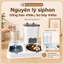 Máy Ăn Uống Tự Động Cho Mèo Chó – tích hợp ăn uống, Dung Tích Lớn 2L, Chống Kẹt Hạt – PP an toàn, cửa sổ quan sát