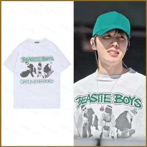 2026 BTS BEASTE BOYS cùng phong cách Áo thun 220g cotton dày tay ngắn