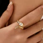 Nhẫn nữ có thể điều chỉnh tinh tế Nhẫn zircon trồng vàng Bộ sưu tập nhẫn phong cách Châu Âu và Mỹ kim loại cảm giác và trang sức tay phổ biến thanh lịch