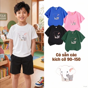 Áo cộc tay bé trai Mềm mịn học sinh tiểu học Mặc hằng ngày