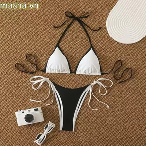 2 Cái / bộ Đồ Bơi Nữ, Bikini Đi Biển Tam Giác Mùa Hè, Bộ Đồ Tắm Thời Trang Brazil Thường Ngày Đi Biển Đi Biển