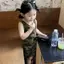 Váy thời trang in hình ngụy trang thời trang phong cách mới mùa hè