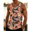 Áo Tank Nam Họa Tiết Hoa Nhiệt Đới, Áo Vest Tập Gym Đi Biển Mùa Hè, Áo Thường Ngày Mềm Mại Không Tay Thoáng Khí