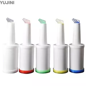 Bình nước ép mùa hè YUJUNI 1L, Thanh có nắp Hộp đựng nước ép, Chai pha chế nhựa nhà bếp dung tích lớn sáng tạo