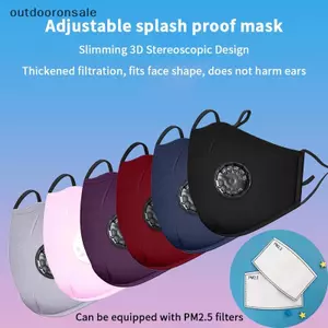 Mặt nạ bụi PM2.5 chống ô nhiễm có thể giặt được Mặt nạ thoáng khí Cotton Unisex có thể tái sử dụng FSI