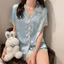 Bộ đồ ngủ gia đình phong cách công chúa dành cho nữ Thiết kế Hàn Quốc đáng yêu để nghỉ ngơi trong nhà hàng ngày Trang phục ban đêm Phòng ngủ Giải trí Dịp thư giãn
