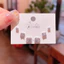 Vuông Bạc Kim Nữ Bông Tai Zircon Bông Tai Dễ Thương 2026-Bộ Bông Tai Kết Hợp Bộ Sáu Mini Nhỏ