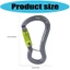 KIN Ergonomic Chống Trơn Trượt Dây Đuôi Bò Carabiner Khóa Nhanh Hợp Kim Nhôm Carabiner Cho Thiết Bị Leo Núi Ngoài Trời