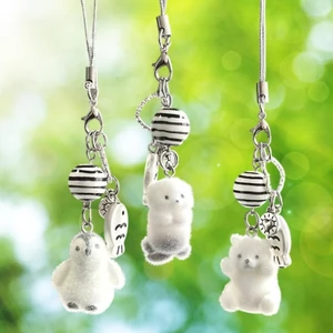 MOON Phim Hoạt Hình Họa Tiết Động Vật Vỏ Điện Thoại Móc Khóa Dây Đa Năng Trang Trí Túi