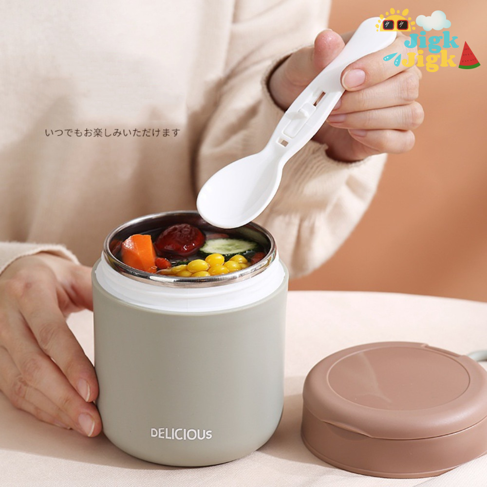 JIGK Cách Nhiệt-Thực Phẩm-Jars, Bát Canh Kín Miệng Rộng Cốc Ăn Sáng Cách Nhiệt, Cốc Cháo Di Động Bằng Thép Không Gỉ 304 Súp Cách Nhiệt Chân Không Để Giữ Ấm Thực Phẩm