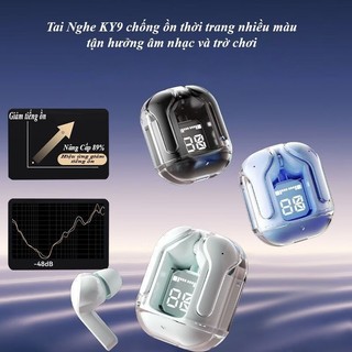 Tai nghe không dây Bluetooth 5.3 KY9 có micrô dành cho thể thao, chơi game và khử tiếng ồn