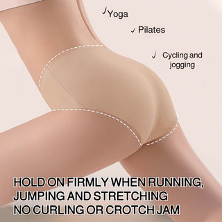 Quần lót dạng lỏng Brelira cỡ lớn liền mạch, chất liệu cotton kháng khuẩn, nâng mông, thoáng khí, thoải mái