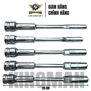 Đầu khẩu KINGMAN 1/2 dài 20cm mạ crom cỡ 8-10-12-13-14, thép CRV hàng cao cấp, KINGMAN