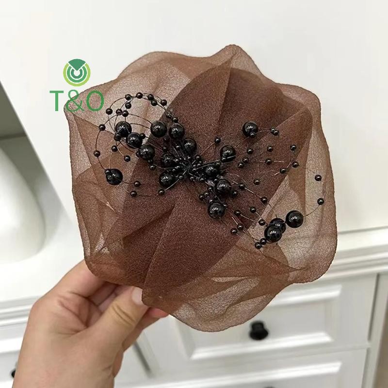 Mũ nửa đầu kiểu Pháp Retro Hair Hoop sang trọng, phù hợp cho bữa tối - Phụ kiện tóc mới