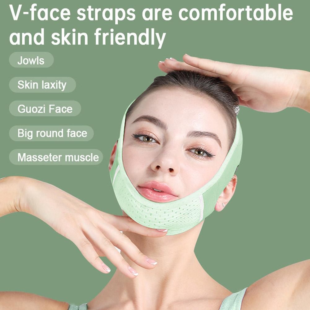Beauty Facial Khắc Mặt nạ ngủ Hình chữ V Nâng cơ mặt Massage Mặt nạ nhăn Giảm mặt nạ cằm Giảm C0s9