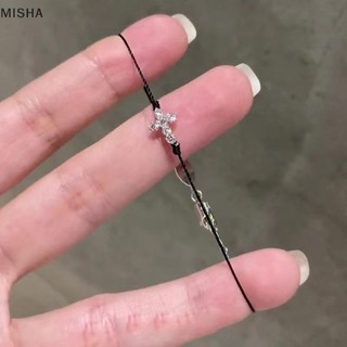 Misa Đơn Giản Hợp Thời Trang Tính Khí Vòng Tay Chữ Thập Cho Nữ Bé Gái Thời Trang Đa Năng Mỏng Có Thể Điều Chỉnh Vòng Tay Trang Sức Phụ Kiện Quà Tặng