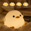 Đèn ngủ vịt vàng nhỏ,Phim hoạt hình dễ thương Night Light,Đèn ngủ nhỏ trong phòng,Sạc USB Tiện Lợi