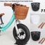 Giỏ Xe Đạp Trẻ Em ICUCKO, Dây Đeo Có Thể Điều Chỉnh Retro Giỏ Đi Trước, Nhựa Bền 7 Kiểu Tay Cầm Phía Trước Cho Trẻ Em Bé Gái Đi Xe Đạp Ngoài Trời Tập Đi