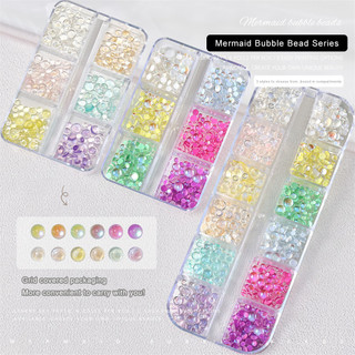 Hạt trang trí móng mắt mèo 12 lưới, tròn chấm, nàng tiên cá, hạt resin, dụng cụ làm móng cho tiệm
