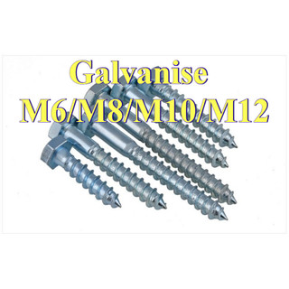 vít phong mạ kẽm M6 M8 M10 M12 * L20-200mm [LXY-CB-1]