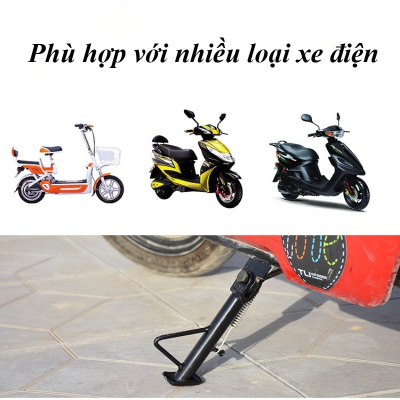 Chân Chống Nghiêng Inox 304 - Size 14-20cm, Combo Đầy Đủ Ốc + Lò Xo, Phù Hợp Mọi Dòng Xe Máy