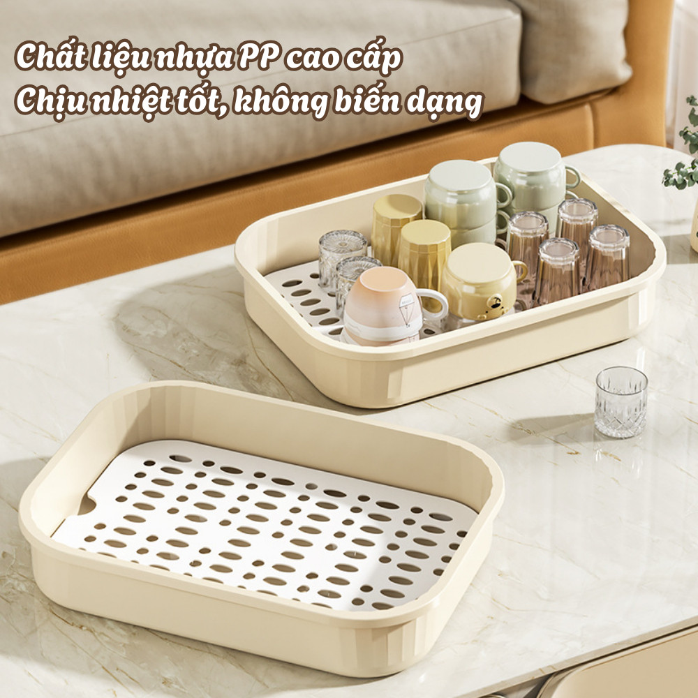 Khay Úp Cốc Nâng Cấp 2 Lớp Thoát Nước, Khay Úp Bình Sữa Cao Cấp Chịu Nhiệt