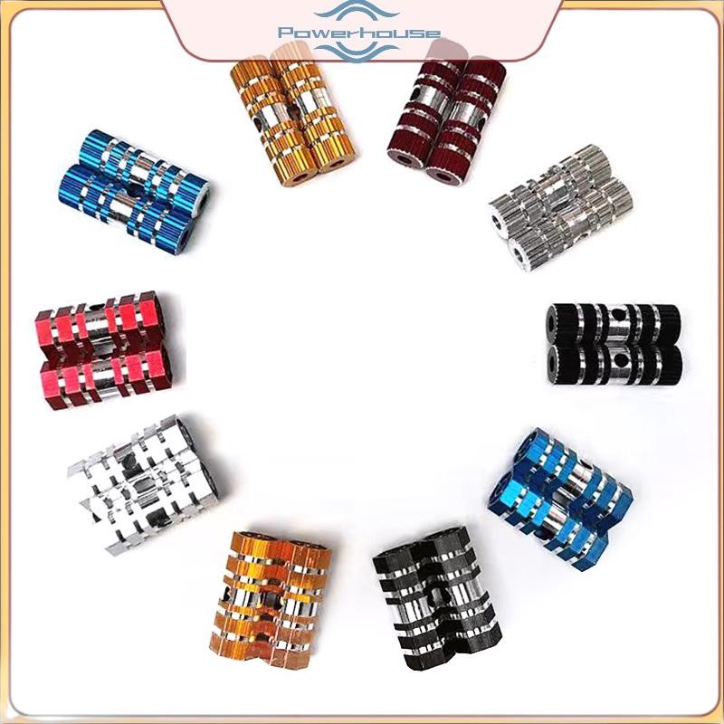 ĐIỆN 2 Chiếc Nhôm M TB Xe Đạp Một Xe Đạp Chống Trơn Trượt Phía Trước Phía Sau Một Xle Chân Chốt Socle Để Chân Bàn Đạp Phụ Kiện Xe Đạp.