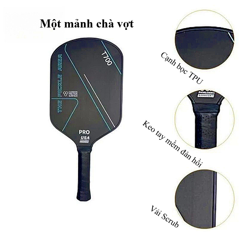 T700 sợi carbon pickball vợt, vải chà tất cả trong một vợt, mở rộng cuộc thi đặc biệt nhiều tùy chọn