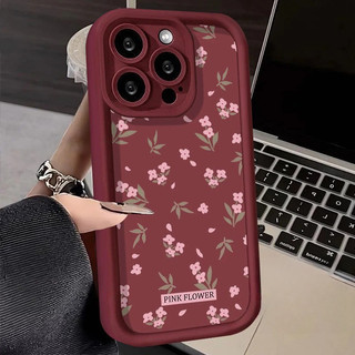 Ốp điện thoại Hoa Tươi Màu Hồng Hợp Thời Trang Cho iPhone 11 13 17 12 16 15 14 Pro Max X XS XR 7 8 6 Plus 17 AIR SE2020 16E Nhãn Dễ Thương Mắt Thiên Thần Bảo Vệ Mặt Sau Mềm