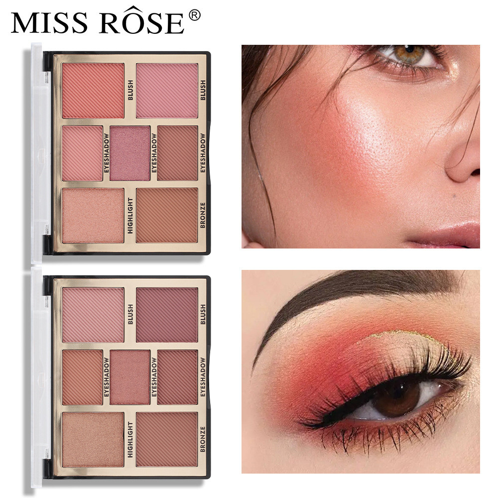 MISSROSE Đa Năng Mở Rộng Màu Sắc Highlighter Blush Palette Pearlescent Với Nhấp Nháy Làm Sáng Matte Blush Bảng Màu Tất Cả Trong Một