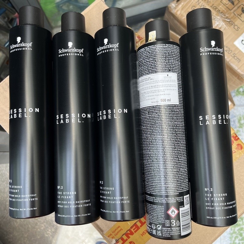 Gôm xịt tóc siêu cứng Osis+ Black Super Dry Fix Schwarzkopf 500ml ( Strong Hold Hairspray) ( New 2026 ) [ MK ]