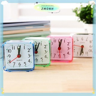 ZMONH Đồng hồ báo thức sinh viên dễ thương Đồng hồ báo thức tương tự Đầu giường vuông Đồng hồ nhỏ gọn Máy tính để bàn Đồng hồ trang trí phòng ngủ sinh viên Đồng hồ báo thức điện tử