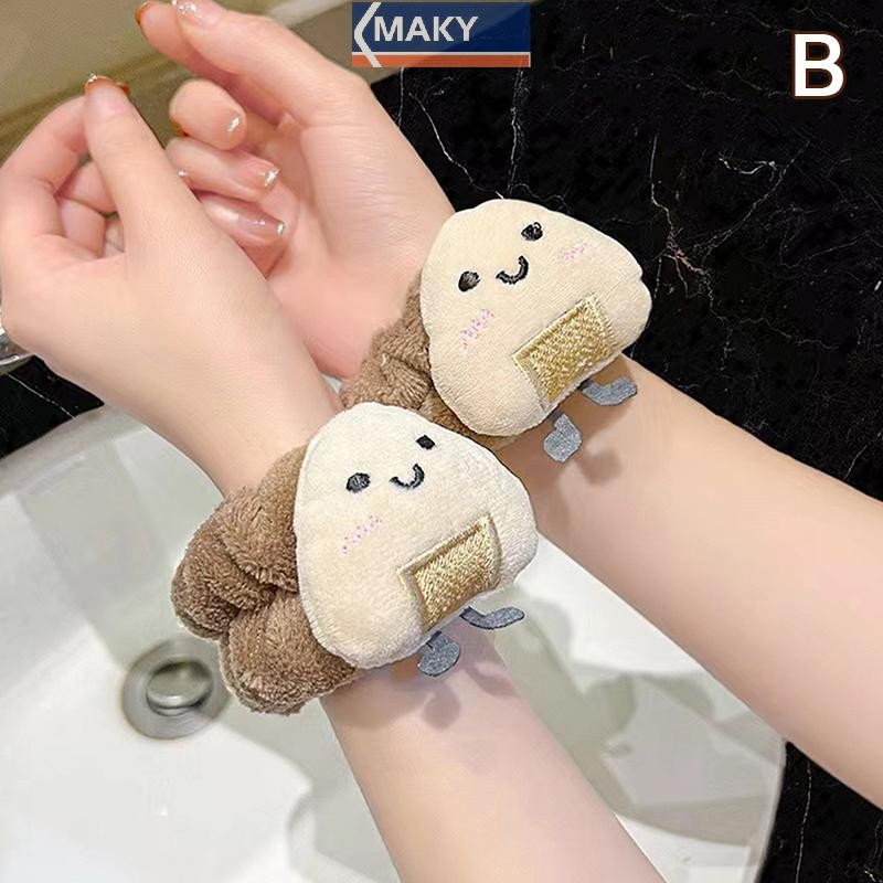 Onetimingcool Dễ Thương Cổ Tay Washband Microfiber Khăn Rửa Cổ Tay Dây Đeo Tay Rửa Mặt Thấm Hút Dây Đeo Tay Cổ Tay Chống Nước VN
