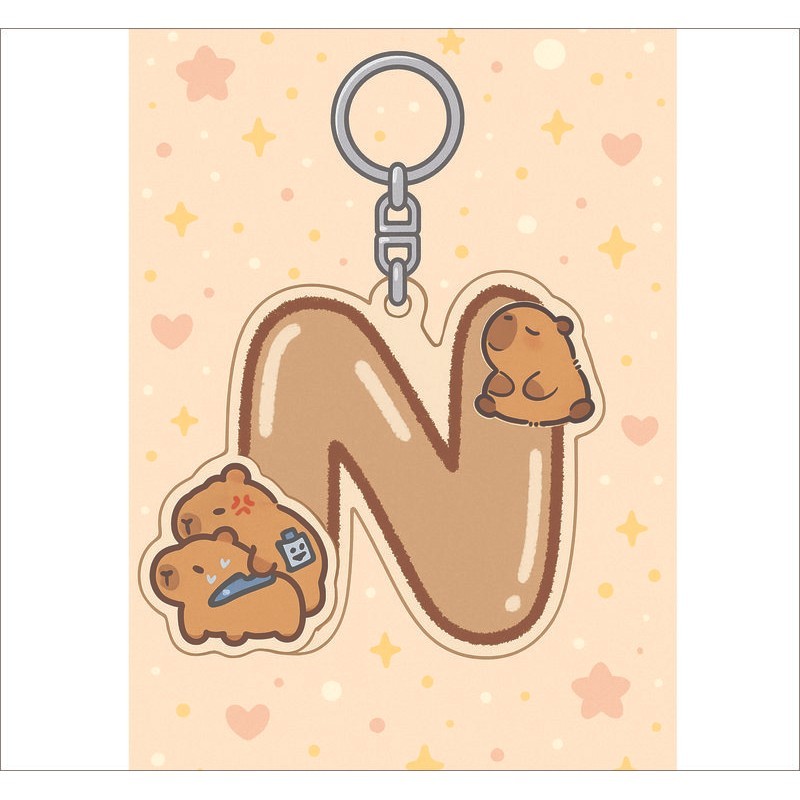 Móc khóa chữ CAPYBARA sIÊU CUTE làm quà tặng cho người bạn yêu thương