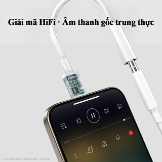 Cổng chuyển tai nghe iOS và Type-C âm thanh rõ tương thích điện thoại máy tính bảng iPhone Samsung Xiaomi Huawei OPPO